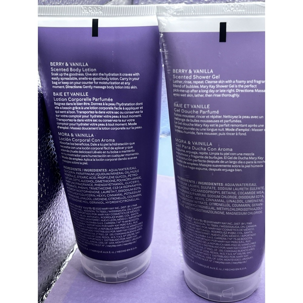 Mary Kay APPLE & ALMOND & BERRY & VANILLA Sctd Body Lotion & Shower Gel Lot - Picture 9 of 9